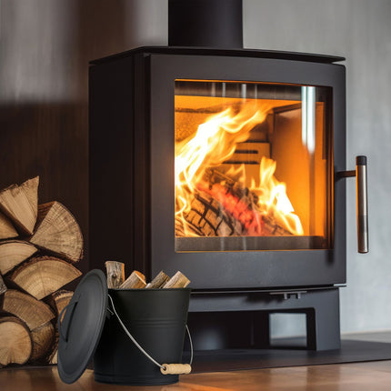 Kbelík na popel s víkem, lopatkou a smetáčkem, 4.5L