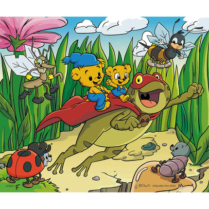 Dřevěné puzzle z jasanu, 30 dílků, Bamse a nejmenší dobrodružství na světě