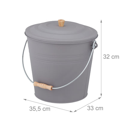Aschenbecher mit Deckel 12 l