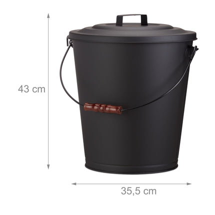 Popelník s víkem, 24 l