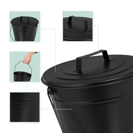 Popelník s víkem, 7 l
