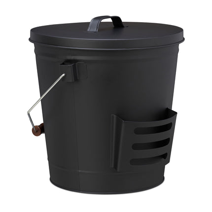 Popelník s víkem a odpadkovým košem