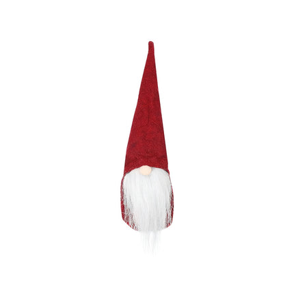 Ein stehender roter Gnom 