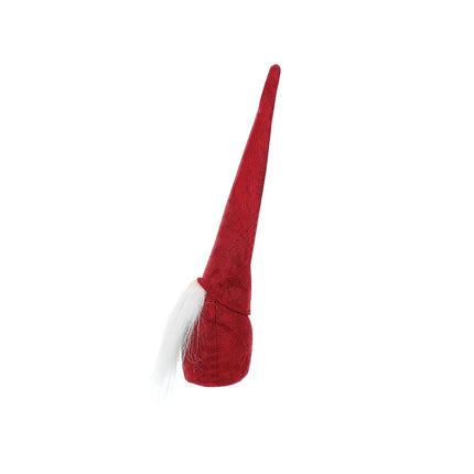 Ein stehender roter Gnom 