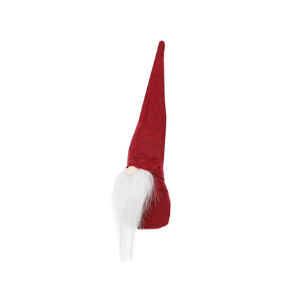 Ein stehender roter Gnom 