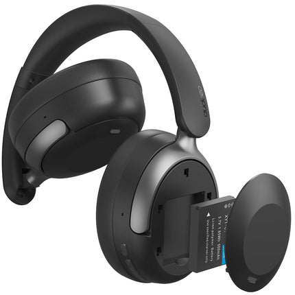 Audeeo Serene Hush Pro II Hybrid ANC Over-Ear Headphones, Bluetooth 6.0, Black