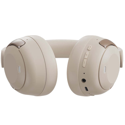 Audeeo Serene Hush Pro II Hybrid ANC Over-Ear Headphones, Bluetooth 6.0, Cream