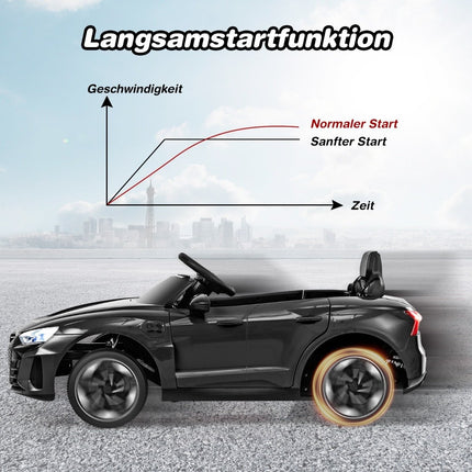 Dětské elektrické auto Audi RS s 2.4 G dálkovým ovládáním, hudbou a světlomety, černé
