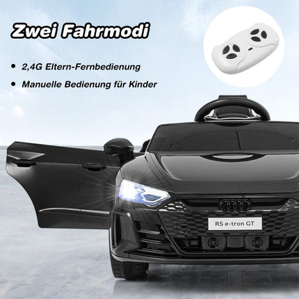Dětské elektrické auto Audi RS s 2.4 G dálkovým ovládáním, hudbou a světlomety, černé