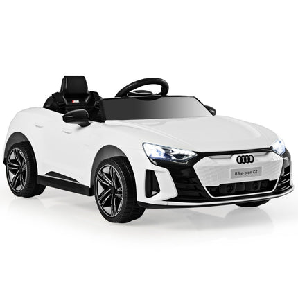 Dětské elektrické auto Audi RS s 2.4 G dálkovým ovládáním, hudbou a světlomety, bílé