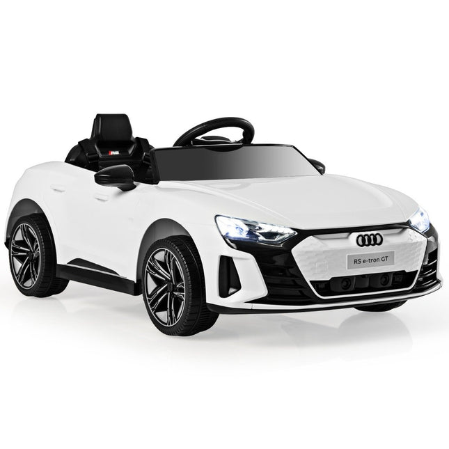Dětské elektrické auto Audi RS s 2.4 G dálkovým ovládáním, hudbou a světlomety, bílé