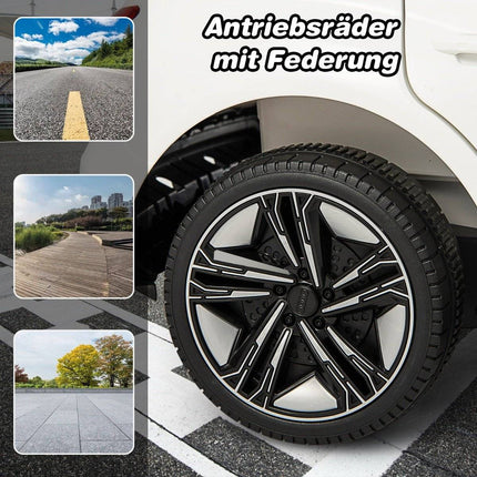 Dětské elektrické auto Audi RS s 2.4 G dálkovým ovládáním, hudbou a světlomety, bílé