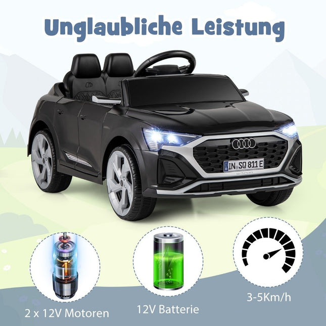 Dětské elektrické auto Audi SQ8, 12V, dálkové ovládání, černé