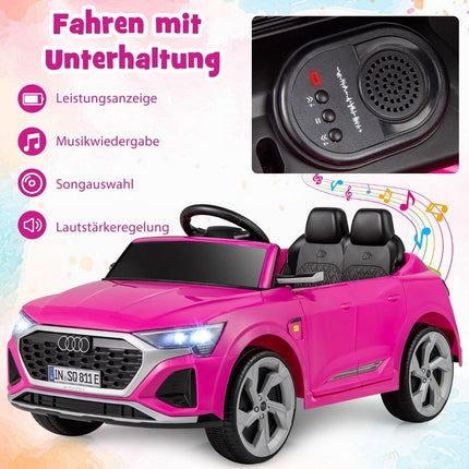 Dětské elektrické auto Audi SQ8, 12V, dálkové ovládání, růžové