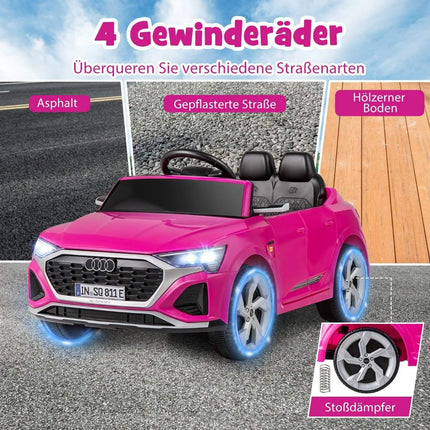 Dětské elektrické auto Audi SQ8, 12V, dálkové ovládání, růžové