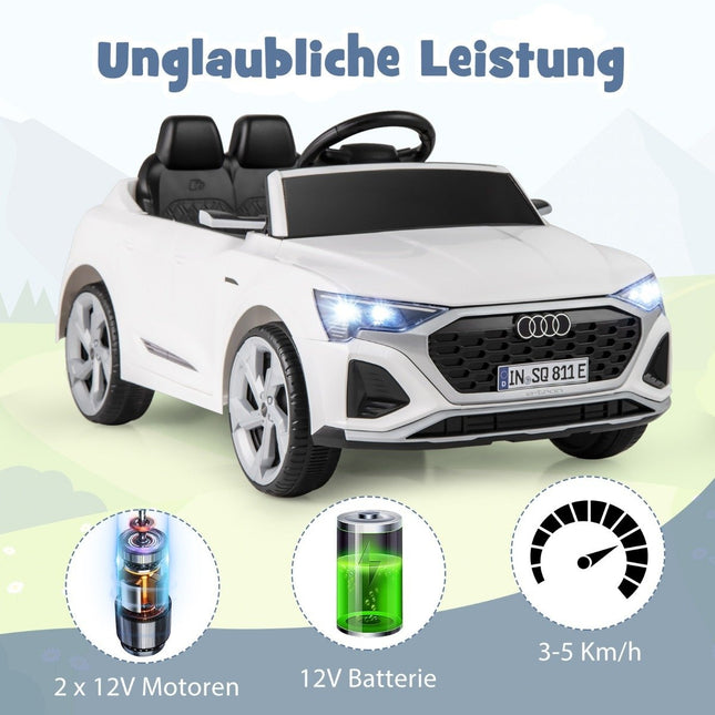Dětské elektrické auto Audi SQ8, 12V, dálkové ovládání, bílé