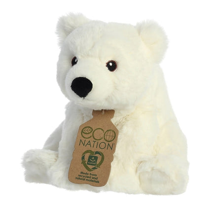 Aurora Eco Nation Plush Polar Bear, 24 Cm