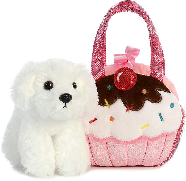 Aurora Fancy Pals plyšový pejsek v taštičce cupcake, 20 cm