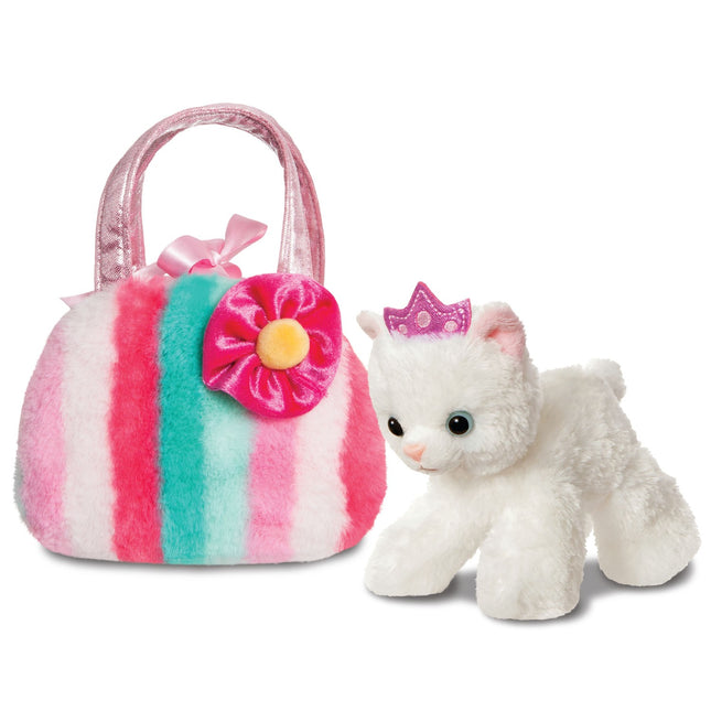 Aurora Fancy Pals plyšák kočka v taštičce, 20 cm