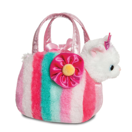 Aurora Fancy Pals plyšák kočka v taštičce, 20 cm