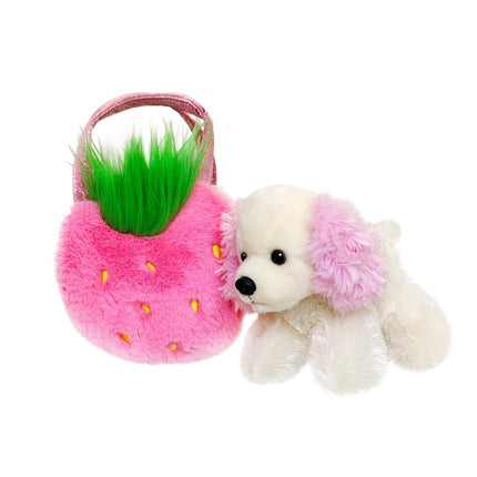 Aurora Fancy Pals plyšák – jahodový pudlík v taštičce, 20 cm