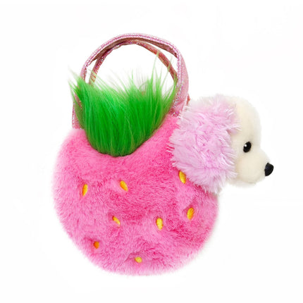 Aurora Fancy Pals plyšák – jahodový pudlík v taštičce, 20 cm