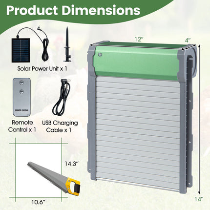 Automatic Chicken Coop Door with Remote & Solar Power