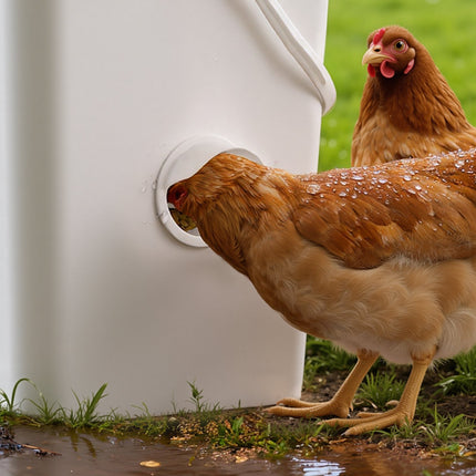 Automatic Chicken Feeder Kit, 4 Ports, Rainproof, Hole Saw