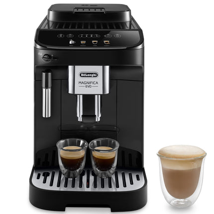 Automatický espresso kávovar s mlýnkem, ruční napěňovač mléka