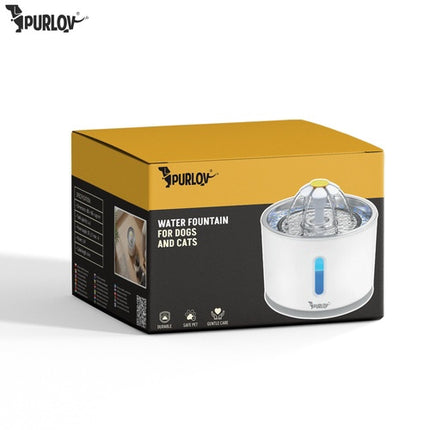Automatická fontánka pro mazlíčky, 2.4L s LED a filtrem