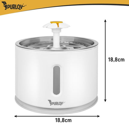 Automatická fontánka pro mazlíčky, 2.4L s LED a filtrem