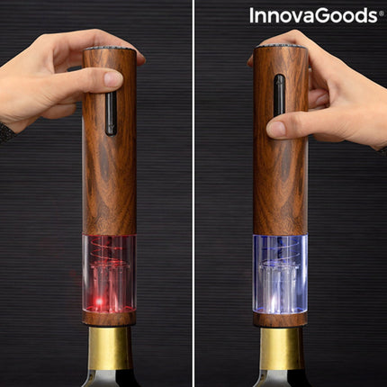 Automatická nabíjecí vývrtka s dřevěným efektem Corkout InnovaGoods