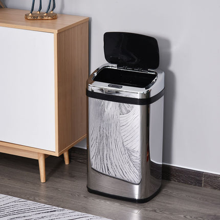 Automatický senzorový odpadkový koš, 30L, hranatý nerez