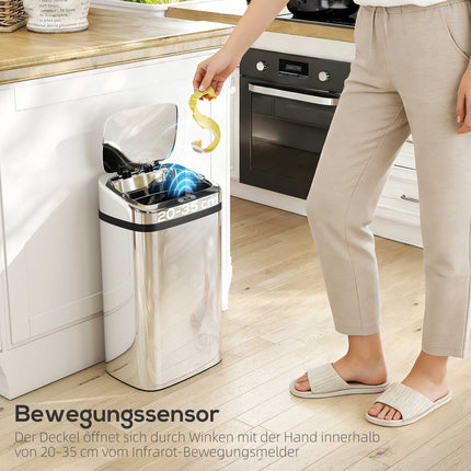 Automatic Sensor Trash Can, 30L Stainless Steel