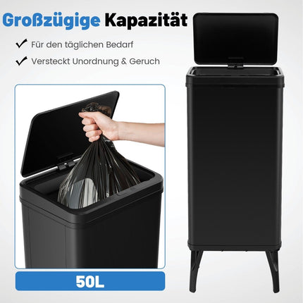 Automatický nerezový odpadkový koš, senzorový 50L