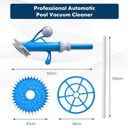 Automatic Suction Pool Cleaner, 36-Fin TPU Disc, 10m Hose