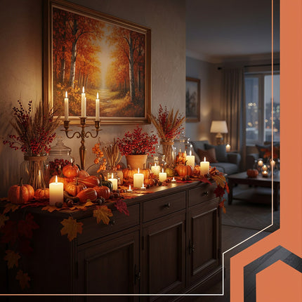 Autumn Decorations Set, 50 Pcs Leaves Pumpkins Acorns