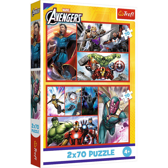 Avengers sada puzzle, 2 x 70 dílků pro děti i dospělé