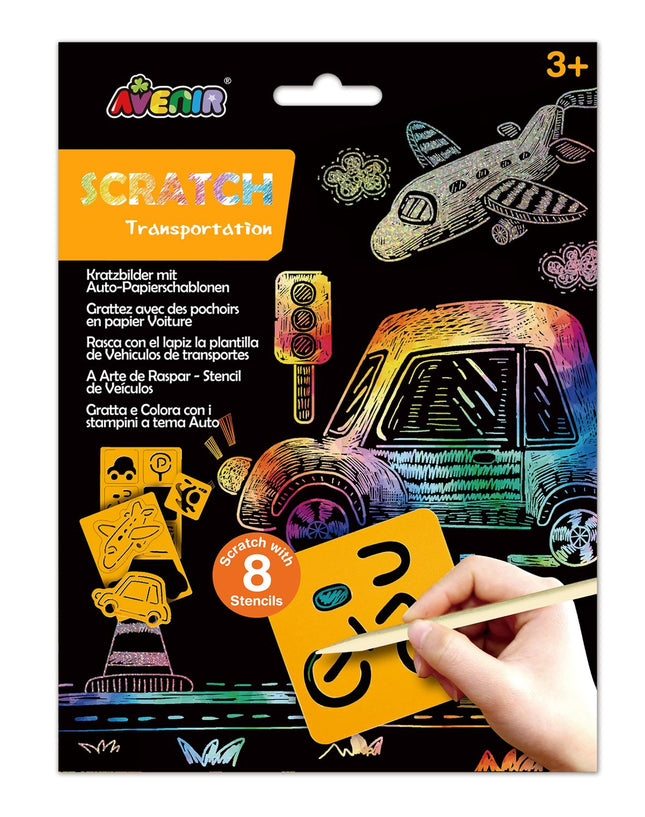 Avenir Scratch Set Met Sjabloon: Transport