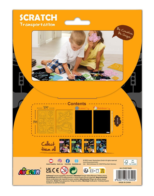 Avenir Scratch Set Met Sjabloon: Transport