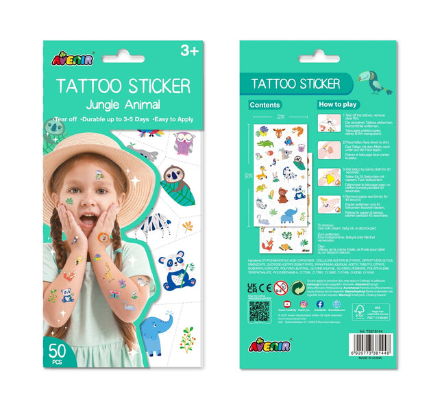 Avenir tattoo sticker jungle dier
