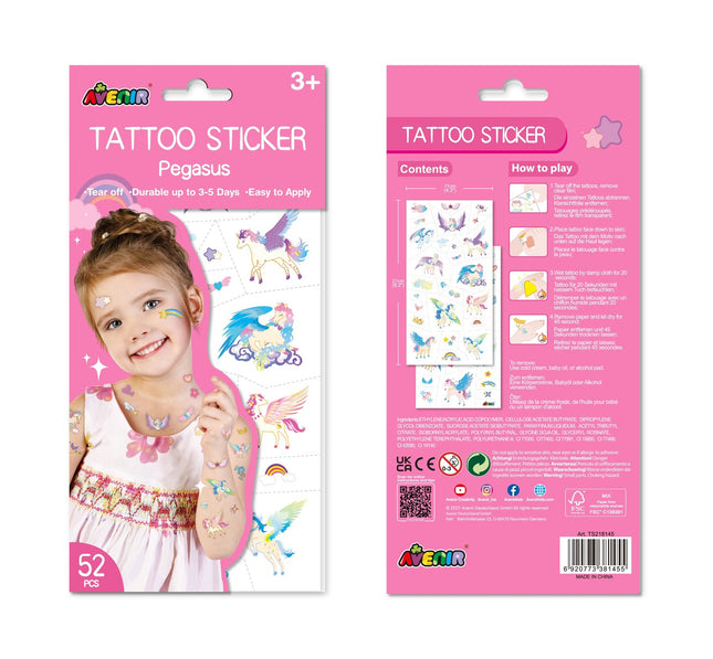 Avenir tattoo sticker Pegasus