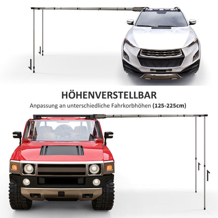 Zatahovací markýza 1,6x2,5 m, khaki, voděodpudivá střecha