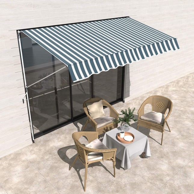 Adjustable folding awning, aluminum sun protection, 300x150 cm