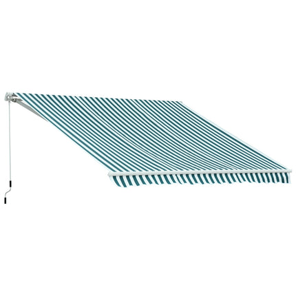 Balcony folding awning - 3x2.5M, Sun protection, Green/White