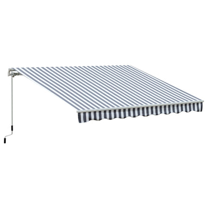 Balkonová skládací markýza, šedá/bílá, 2.95 x 2.45 M