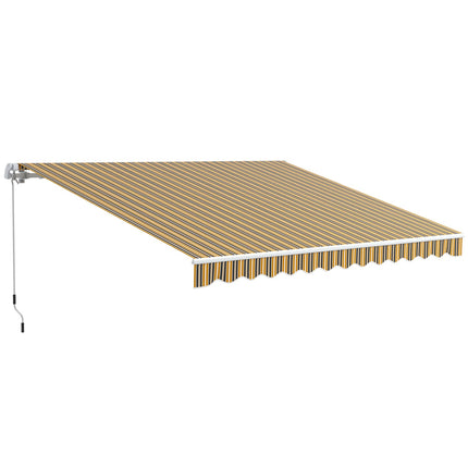 Venkovní skládací markýza, ochrana proti slunci, 3.5x2.5m, žlutá/šedá