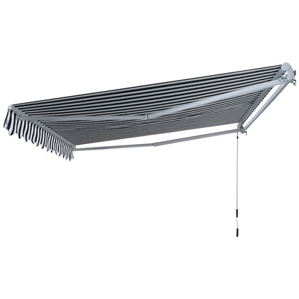 Skládací markýza, ochrana proti slunci, šedá/bílá, 3.5 x 2.5 M