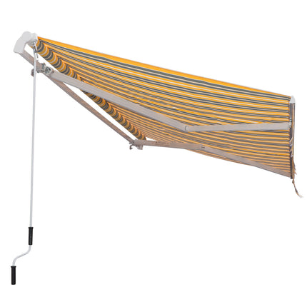 Zatahovací sluneční stan, 3,5 x 2,5 m, žluto-šedý, UV ochrana
