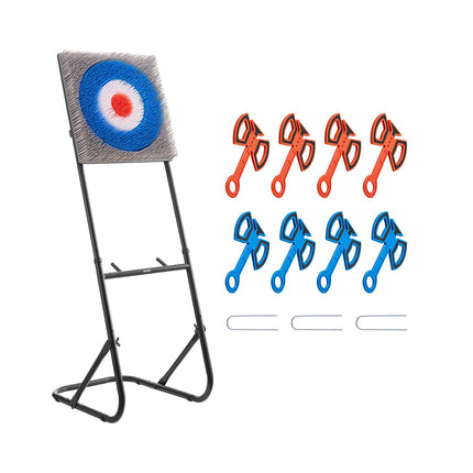 Axe Throwing Game Set, 8 Axes, Foldable Target Stand